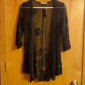 Black Lace Kimono